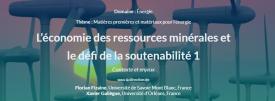 ECONOMIE DES RESSOURCES MINERALES ET DE LDEFI DE LA SOUTENABILITE DE LA SOUTENABILITE
