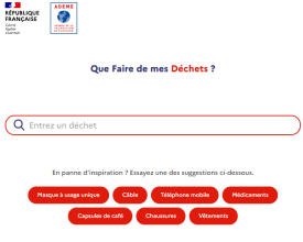 Site web ADEME. Que Faire de mes déchets ?