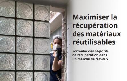 Pour faciliter la mise en œuvre des matériaux de réemploi