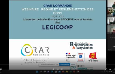 Webinaire sur le régime et la réglementation du don